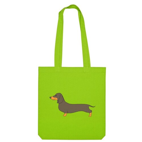 Сумка шоппер Us Basic, зеленый мужская футболка такса коричневого цвета длинная собака l серый меланж
