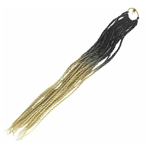 Канекалон Сенегальские косы 65 см, омбре из черного в блонд канеколон коса 2 цвета омбре 60 65 см 100 г канекалон для плетения косичек