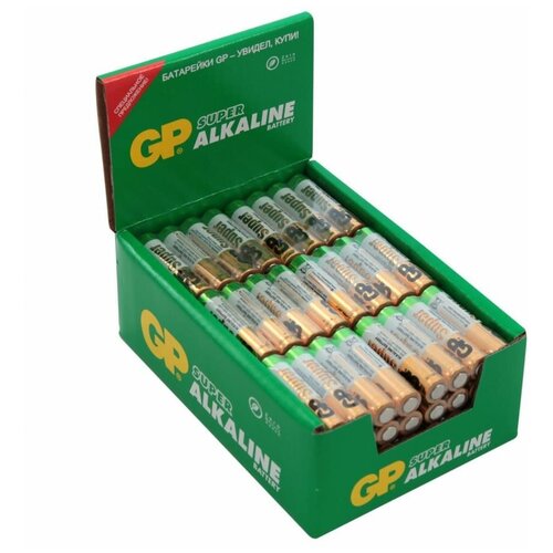 Алкалиновые батарейки GP Super Alkaline 24А ААA - 96 шт. в коробке 24ARS-2SB4 батарейка aaa gp super alkaline 24a 4 штуки 24ars 2sb4