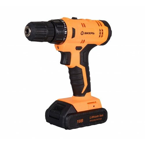Аккумуляторная дрель-шуруповерт Вихрь ДА-18Л-2К 8343₽