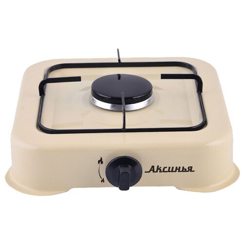 Плитка газовая аксинья КС-101 одноконфорочная цвет молочный бежевый 94500₽