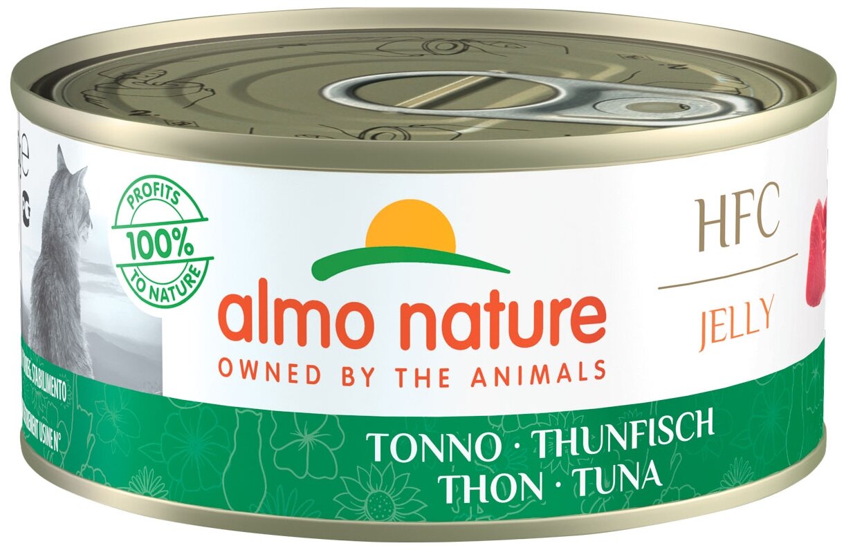 Almo Nature Консервы для Кошек с Тунцом в желе (HFC Jelly - Tuna ) 0,15 кг х 24 шт. - фотография № 2
