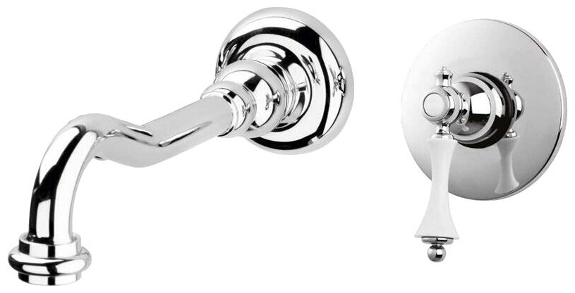 Смеситель для раковины встраиваемый CEZARES MARGOT-BLS1-01-Bi, хром/белый