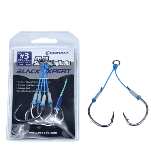 фото Ecooda, крючок slow jigging hooks (loose hook), 50кг, 110lb, 5шт.