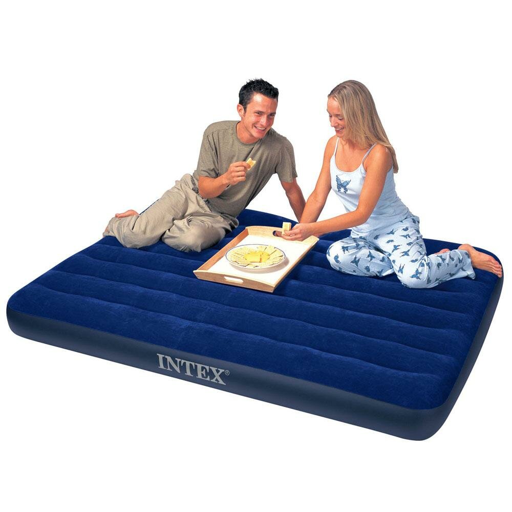 Надувной матрас Intex Classic Downy Bed (68759) синий - фотография № 14