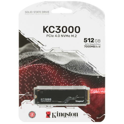 Накопитель SSD M.2 2280 Kingston KC3000 512GB PCI-E 4.0 x4 NVMe 3D TLC 7000/3900MB/s IOPS 450K/900K MTBF 2M 400 TBW graphen heatsink - фото №17