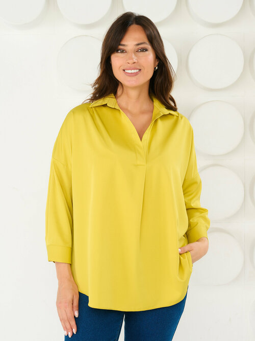 Блуза  maxroses, размер 60, желтый