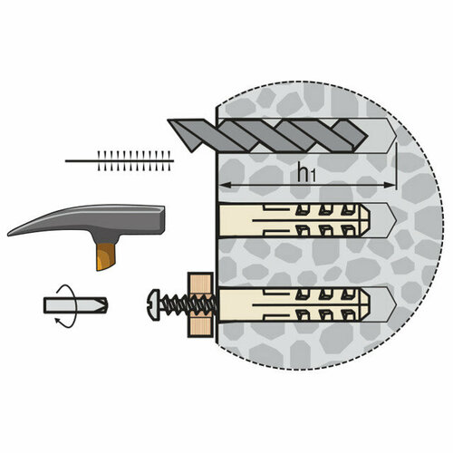 Дюбель распорный нейлоновый PND 14x70мм 2шт 467₽