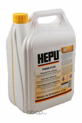 Антифриз HEPU Coolant G11 концентрат желтый 5 л Hepu P999-YLW-005