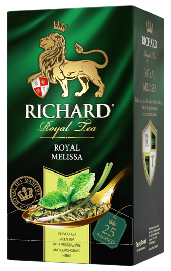 Чай зеленый RICHARD Royal Melissa с мятой и цедрой, 25пак