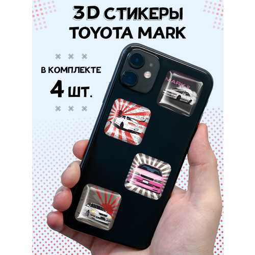 3D стикеры на телефон наклейки Toyota Mark 2