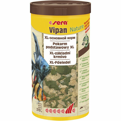Sera Корм для рыб основной в хлопьях VIPAN NATURE 1000 мл 210 г 3323₽