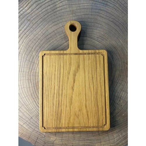 Разделочная доска деревянная темная из дуба большая 39х24 см