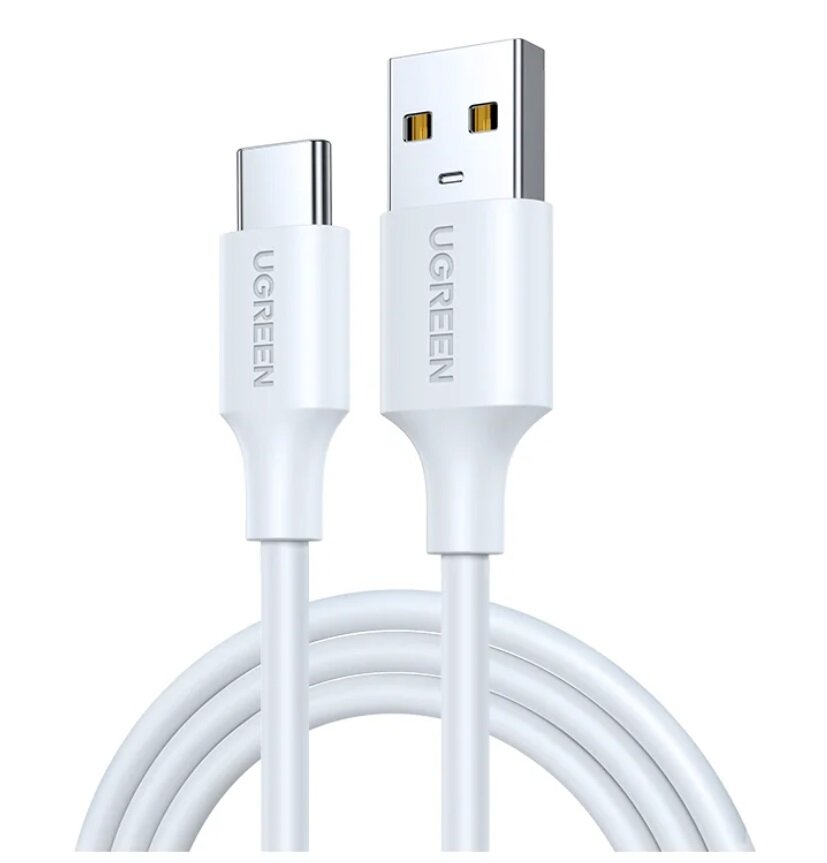 Кабель UGREEN US287-60123, USB-A 2.0 to Type C, 2,4A Fast Charge 2m, White