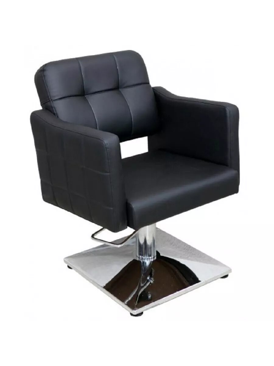 Кресло парикмахерское А02NEW квадрат черный — фото 1