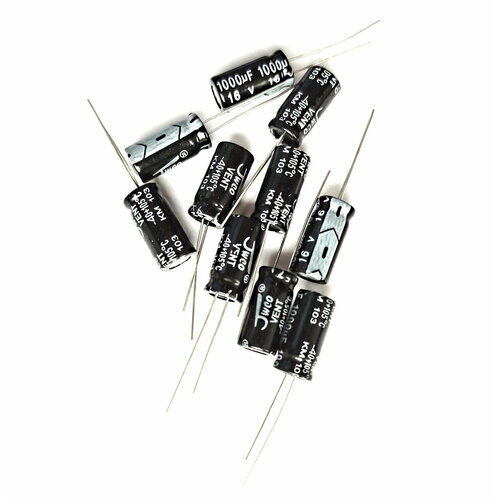Конденсатор электролитический 1000мкФ 16В 20 10 шт 384₽