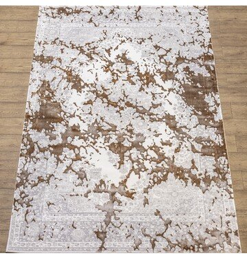 Ковер Турецкий Prado дизайн KB04B цвет WHITE / BEIGE_1 0.8x1.5м