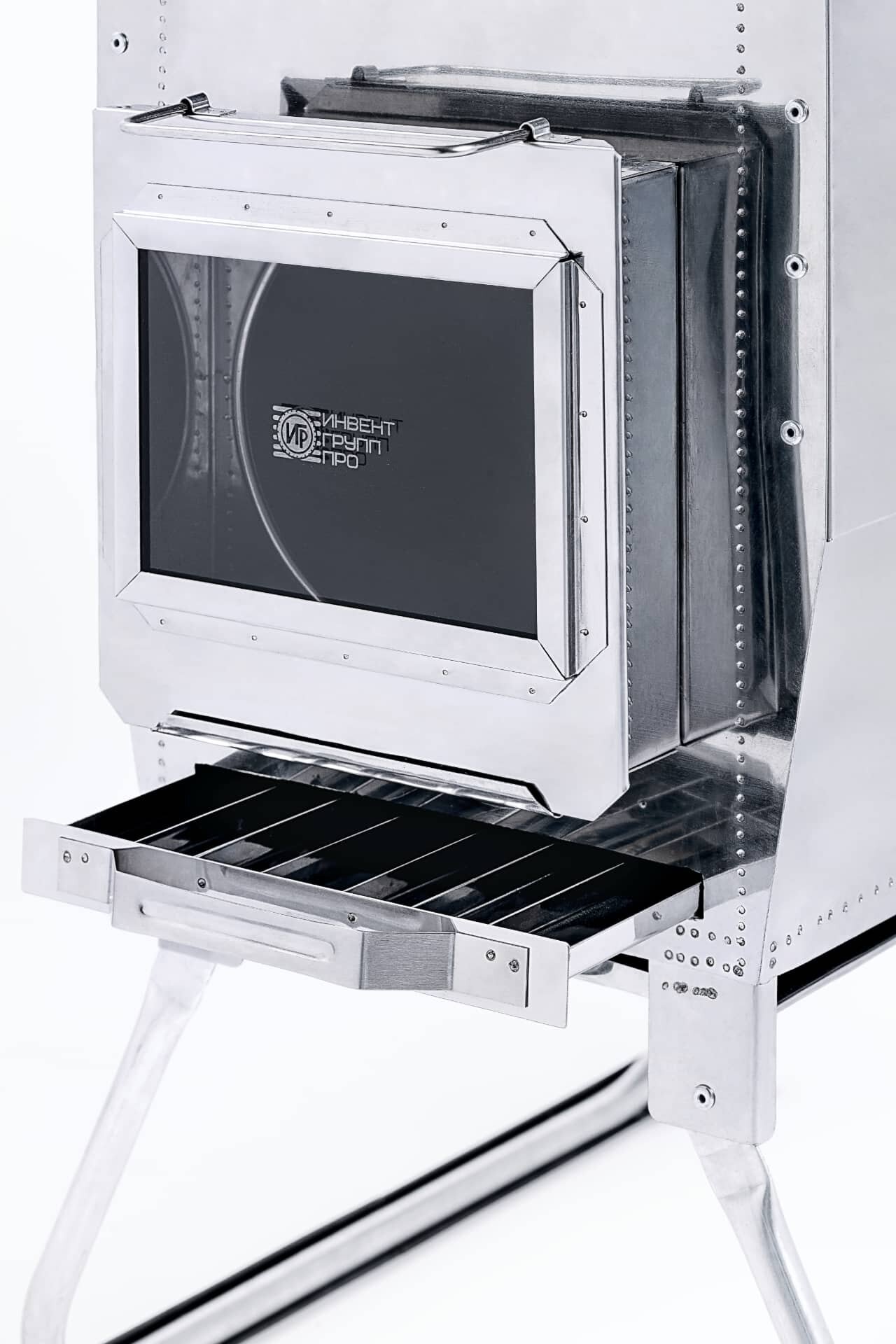 фото Походная печь - камин Инвент про для походной (мобильной) бани