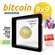 Монета BTC Bitcoin (Биткоин) в защитном кейсе и чёрной рамке 9х9см (Золото, диам...