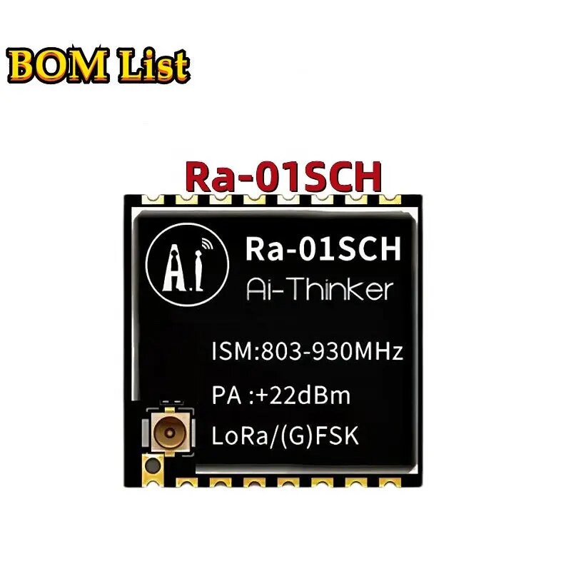Оригинальный беспроводной радиочастотный модуль Ra-01SCH 868 МГц 915 МГц LLCC68 LoRa с антенной IPEX для ЕС, Индии, Северной Америки, Великобритании, Кореи, Японии, Ra-01SCH IPEX