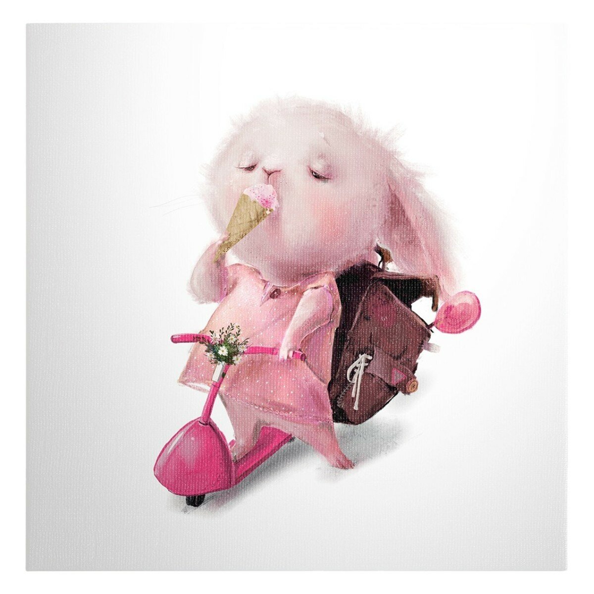 Картина на холсте PosterMarket Зайка на мотоцикле  40х40 см