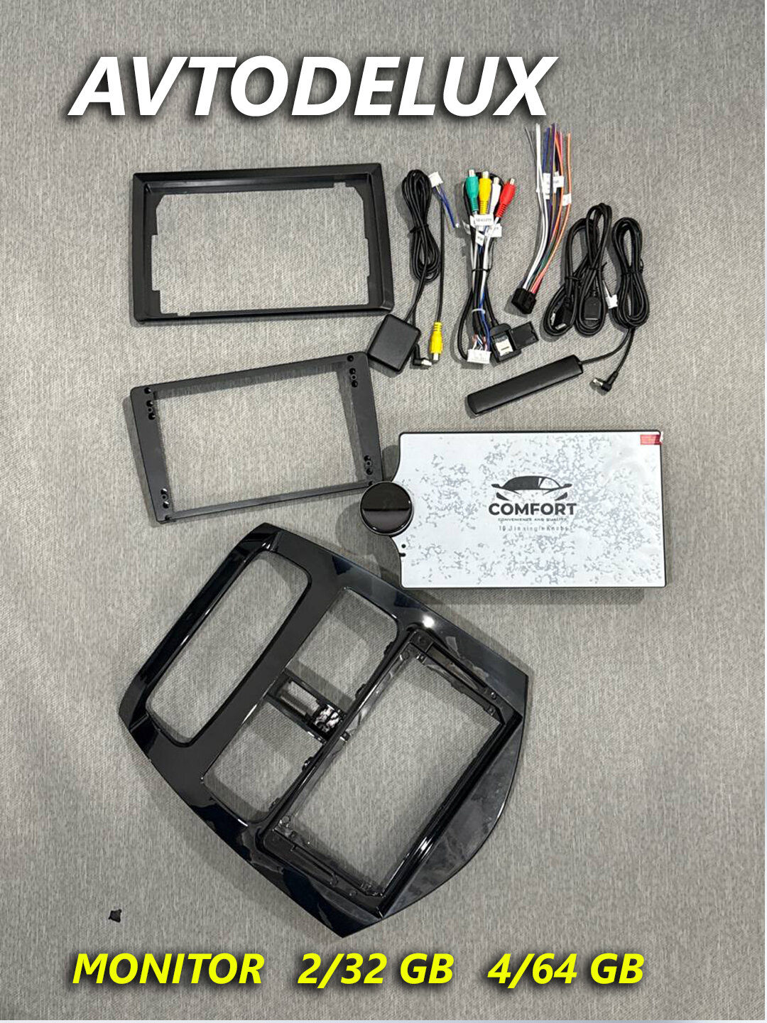 Автомонитор Android CONFORD CC3 4G+Wi-Fi, 9.0", 10.2", 2+32ГБ, со штекером — фото 1