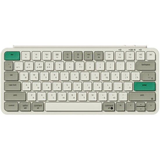 Клавиатура Keychron B1 Pro беспроводная ультратонкая, 77 клавиш, ножничные переключатели, цвет Retro Green (B1P-K12)
