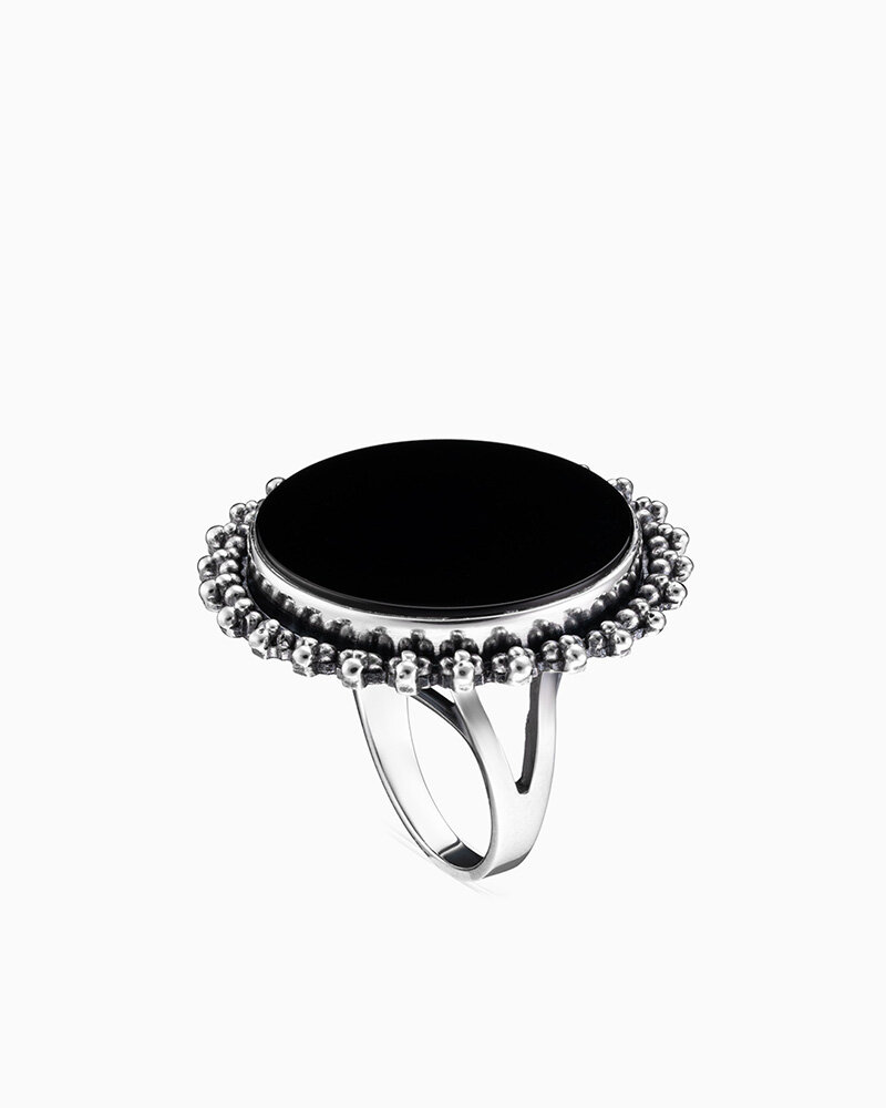 Кольцо SARKISSIAN, серебро, 925 проба, оникс