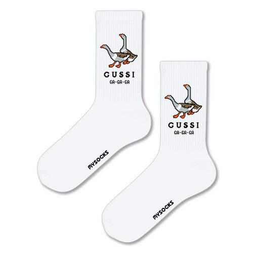 фото Носки mysocks смешные носки / прикольные носки / мемы, размер 36-43, белый