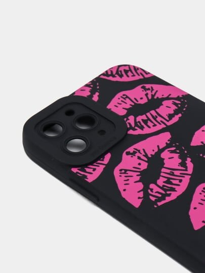 Силиконовый чехол с рисунком поцелуев для iPhone 11 PROMAX — стиль и нежная защита в одном аксессуаре — фото 1