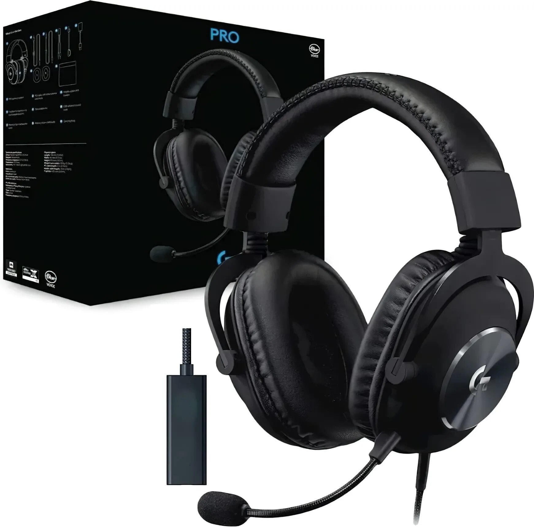 Игровая гарнитура LOGITECH G Pro X, черный, USB, EMEA-914, SE