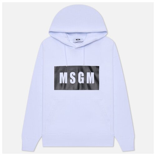 Мужская толстовка MSGM Box Maxilogo Unbrushed Hoodie белый, Размер S