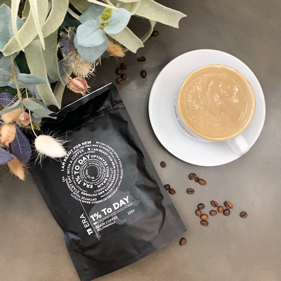 BRAIN COFFEE кофе с Brain OIL насыщен полифенолами родом из Бразилии