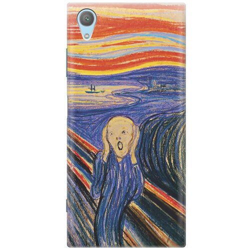 фото Cиликоновый чехол на sony xperia xa1 plus / сони иксперия ха1 плюс с принтом "крик" gosso