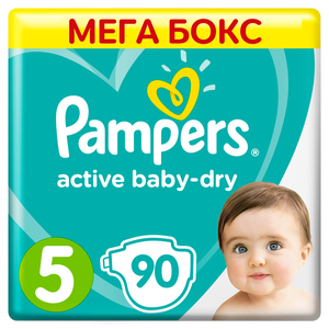 Подгузники Pampers Active Baby-Dry 5 размер, 11-16 кг, 90 шт