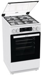 Газовая плита Gorenje GK5C41WF-B, электрическая духовка, чугун, белый