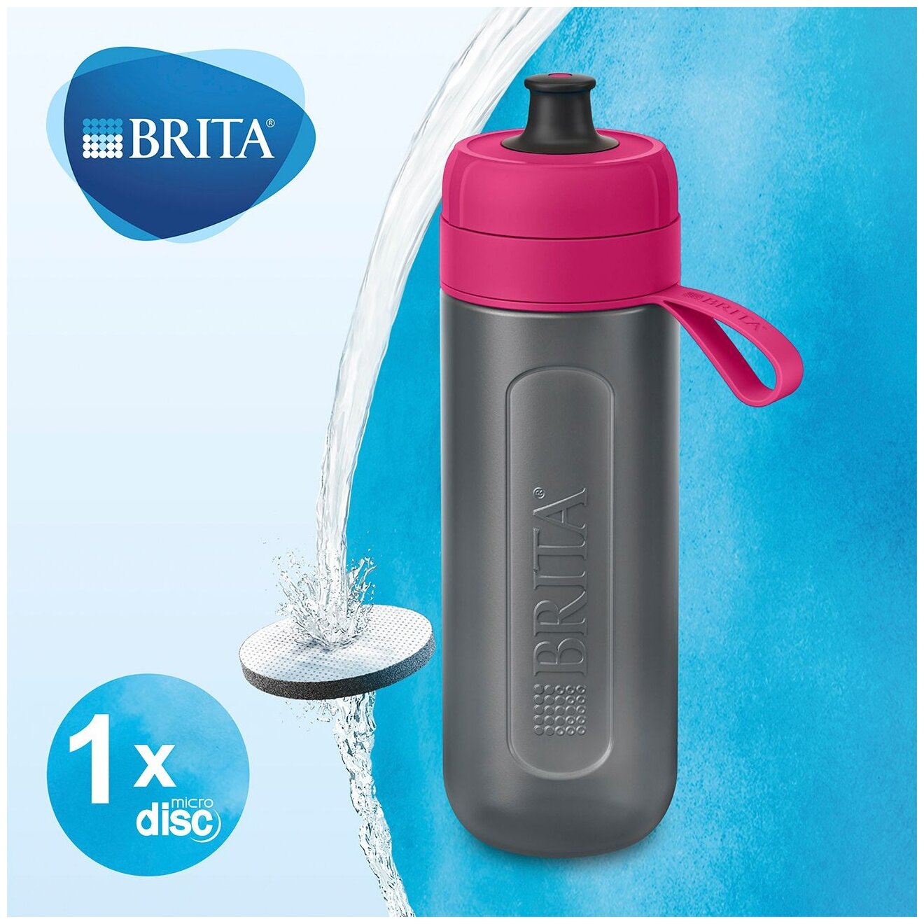 Фильтр-бутылка Brita Fill&Go Active розовый - фотография № 5