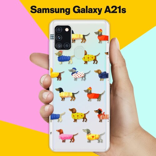 Силиконовый чехол Модные Таксы на Samsung Galaxy A21s