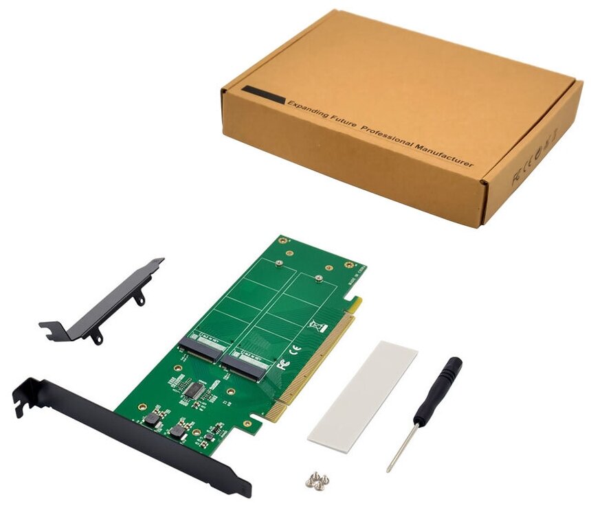 Переходник PCI-Ex16 - NGFF(M2) SSD | PCI-E 30->4 x M2 M key NVMe SSD | ORIENT C306E4