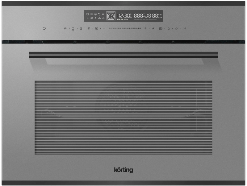 Компактный электрический духовой шкаф с СВЧ Korting OKB 3250 GBXGr MW, серый