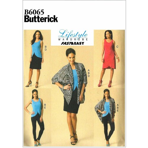 Выкройка Butterick №6065 Топ, платье, жакет, юбка, брюки выкройка butterick 6463 жакет блуза платье брюки юбка