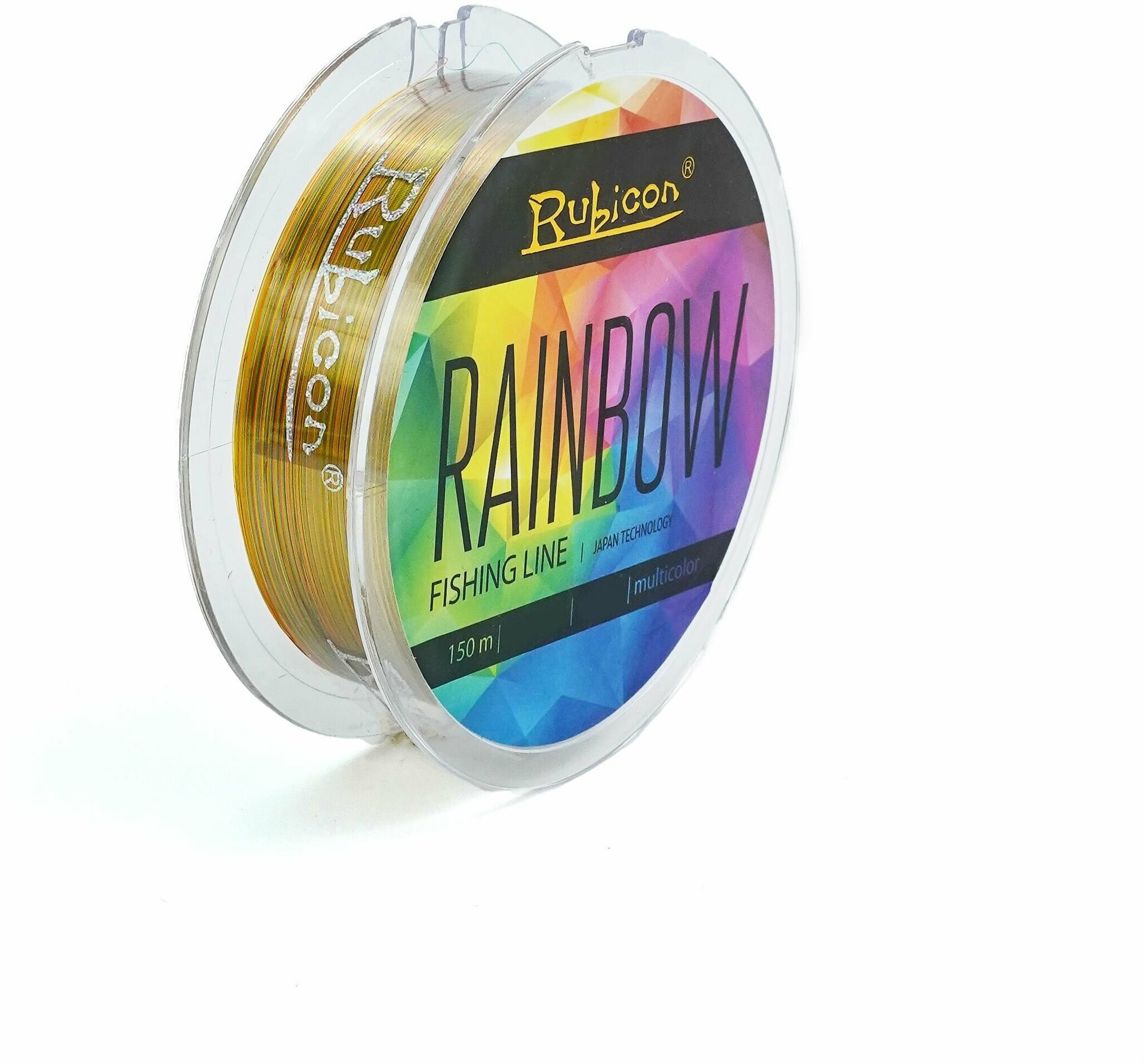 Монофильная леска для рыбалки RUBICON Rainbow 150 м 020 мм (multicolor)