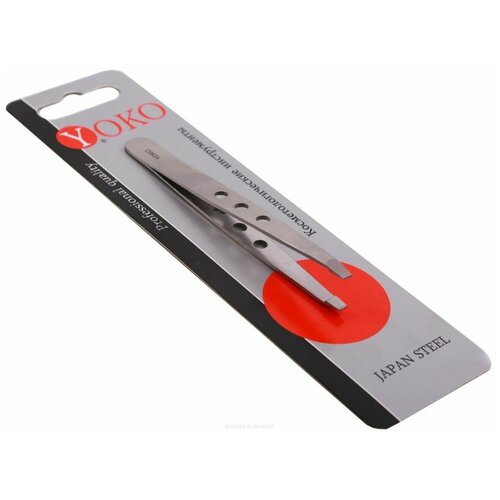 Пинцет для бровей Yoko Yoko Пинцет прямой, ручки с тремя отверстиями 95 мм. (матовый) (sp010)