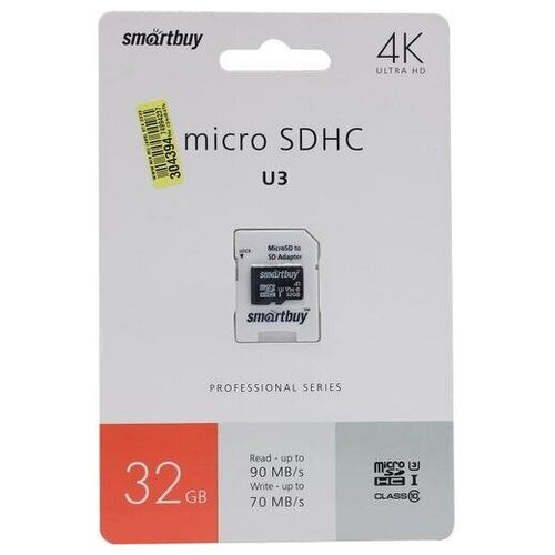 SD карта Smartbuy Professional SB32GBSDCL10U3-01 sd карта smartbuy professional sb128gbsdu3 01