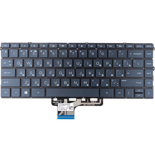 sadok 13 Клавиатура для HP X360 13-aw Blue с подсветкой p/n: SG-A0310-XUA