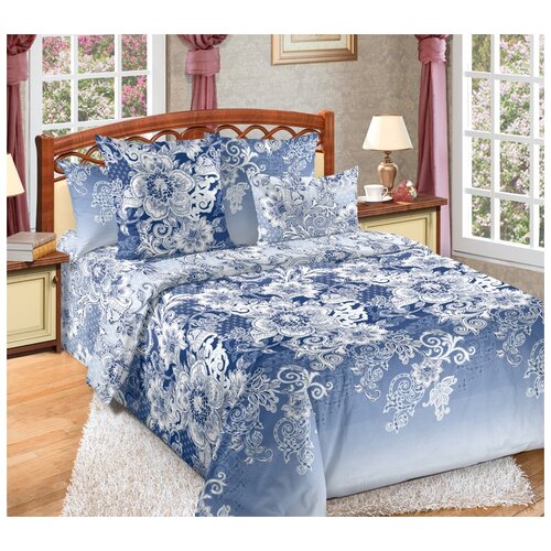 фото Текс-дизайн постельное белье вивьен цвет: голубой br47387 (семейное)