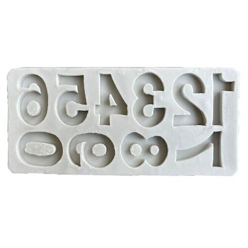 Молд силиконовый кондитерский Цифры, форма для мастики, мыла, воска, эпоксидной смолы