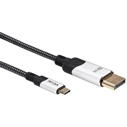 Vcom кабели CU422MCV-1.8M Кабель-адаптер USB 3.1 Type-Cm --> DP m 8K@60Hz, 1.8m , Alumi Shell, 4895182217980 4895182217997 кабель адаптер vcom usb 3 1 type cm dp m 8k 60hz 1 8m alumi shell