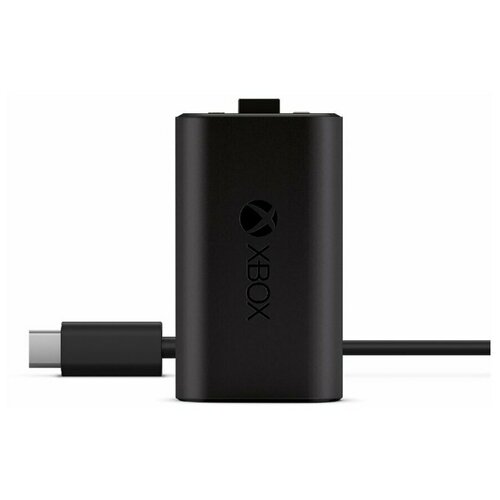 фото Microsoft аккумулятор с кабелем зарядки usb type-c для геймпада xbox series s/series x/one черный