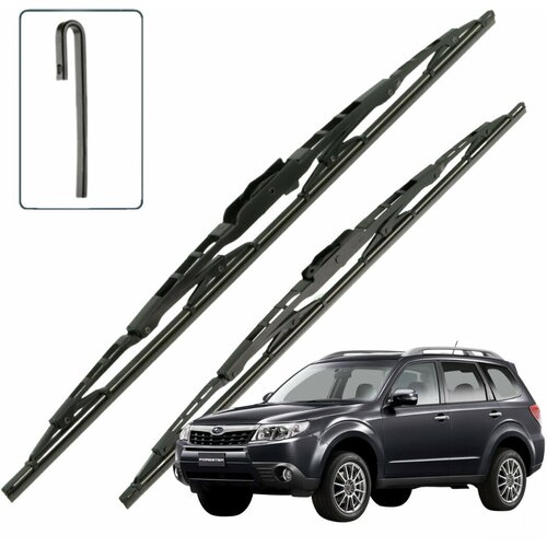 Дворники Subaru Forester (3) SHS12 Субару Форестер СН 5 дв. рест. 2010 2011 2012 2013 Щетки стеклоочистителя каркасные для автомобиля 600-450 2шт., LYNXauto, черный  - купить со скидкой